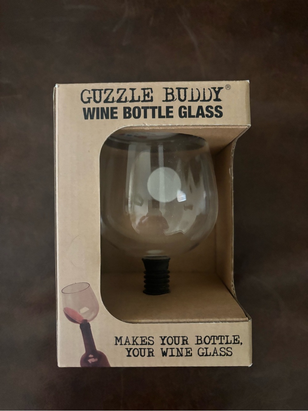Guzzle Buddy Wine Bottle Glass - Clear